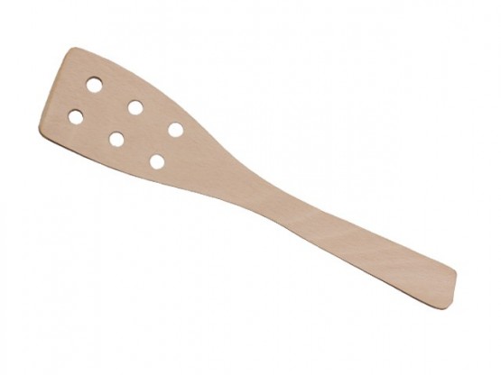 Spatula bended with holes